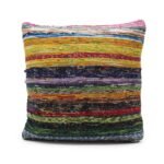 Ancient Wisdom Cotton Rag Rug Cushion Cover – Sunrise Oranges