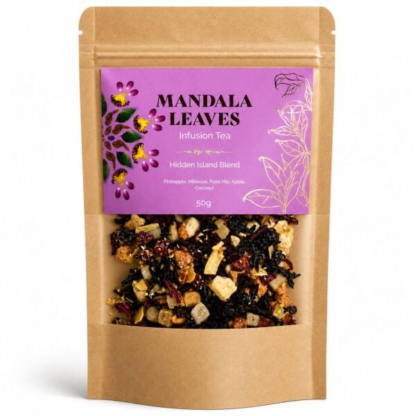 Ancient Wisdom 50g Hidden Island Blend Piña Colada Fruit Infusion Tea