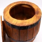 Ancient Wisdom Natural Wood Beer Barrel Stool & Parasol Stand – 38 x 32cm - Image 3