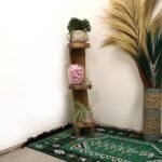 Ancient Wisdom 100cm Natural Teak Wood 3 Log Shelves Display - Image 5