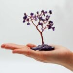 Ancient Wisdom Small Amethyst On Natural Agate Base (35 Stones) Gemstone Tree - Image 2