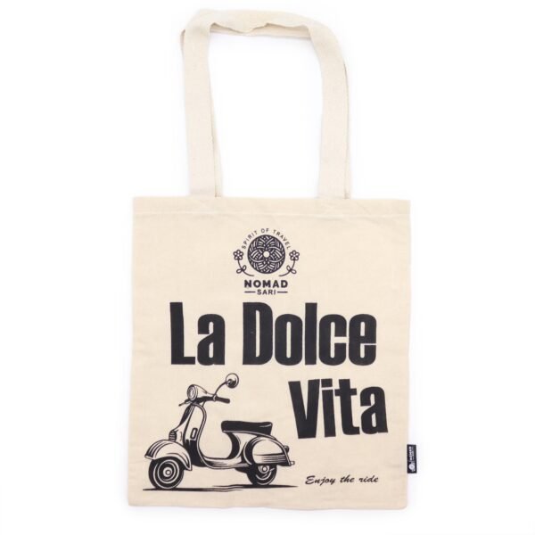 Nomad Sari Natural Iconic Basic Cotton Tote Bag - La Dolce Vita