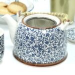 Ancient Wisdom Ceramic Herbal Teapot & 6 Matching Tea Cups – Blue Pattern - Image 4
