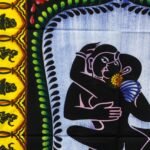 Ancient Wisdom Handbrushed Kama Sutra Cotton Wall Art - Image 2