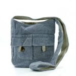 Ancient Wisdom Medium Comp Denim Design Natural Tones Two Pocket Bag