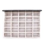 Ancient Wisdom Whitewash 25 Section Albasia Wood Compartment Tray - Image 2