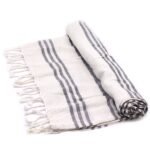 Ancient Wisdom Hamman Spa Towel (90x170cm) - Charcoal - Image 7