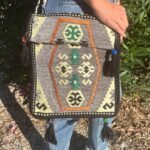 Ancient Wisdom Pale Grey Kilim Festival Messenger Bag - Image 5