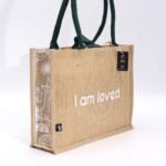 Hop Hare Jute Big Bag - I Am Loved - Image 8