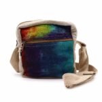 Ancient Wisdom Tie-Dye Hemp Messegner Bag with One Zip