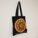 Ancient Wisdom Iconic Black Cotton Classic Tote Bag – Luna Alchemy Wheel - Image 3