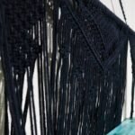 Ancient Wisdom Black Macrame Hanging Shelves - Turquoise - Image 7