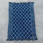 Ancient Wisdom Handmade Cotton Indigo Throw (170x120cm) – Midnight Heerak - Image 4