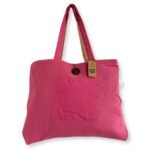 Ancient Wisdom Jute & Cotton Pink Reversible Big Bag