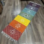 Ancient Wisdom 7 Chakras Handcrafted Harmony Yoga Rug (60x200cm) – Charcoal - Image 8