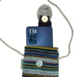 Ancient Wisdom Stripes Owl Decor Mobile Phone Holder Bag - Multicolour & White - Image 4