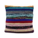Ancient Wisdom Cotton Rag Rug Cushion Cover – Charcoal Grey