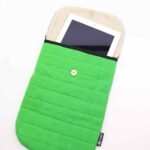 Ancient Wisdom Stonewash Cotton Laptop Padded Pouch - Frog Green - Image 4
