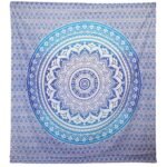 Ancient Wisdom Umrao Mandala Wall Hanging & Beach Spread – Blue