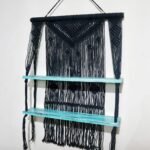 Ancient Wisdom Black Macrame Hanging Shelves - Turquoise - Image 8