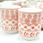 Ancient Wisdom Ceramic Herbal Teapot & 6 Matching Tea Cups – Amber - Image 7