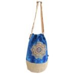 Ancient Wisdom Blue Stonewash Mandala All Natural Backpack