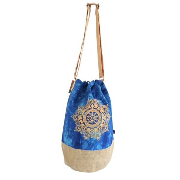 Ancient Wisdom Blue Stonewash Mandala All Natural Backpack