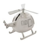 Bambino by Juliana Silver Plated Helicopter Money Box - Image 3