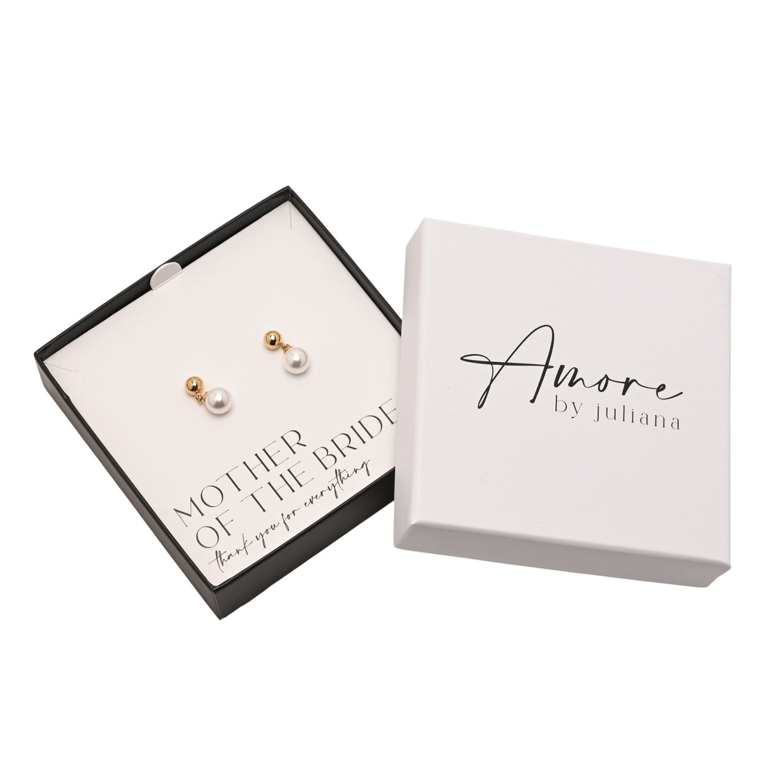 AM376_T01.jpg Amore by Juliana Gold Plated ‘Mother Of The Bride’ Faux Pearl Earrings - Image 1