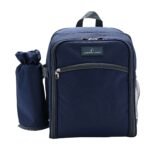 Country Living 2 Person Multiple Pockets Navy Blue Picnic Backpack