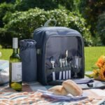 Country Living 2 Person Multiple Pockets Navy Blue Picnic Backpack - Image 6