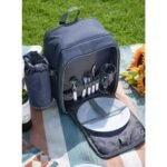 Country Living 2 Person Multiple Pockets Navy Blue Picnic Backpack - Image 7