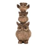 Country Living Resin Wood Effect Rustic Stack of Owls Figurine (21.5cm) - Image 2