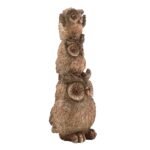 Country Living Resin Wood Effect Rustic Stack of Owls Figurine (21.5cm) - Image 3