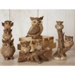 Country Living Resin Wood Effect Rustic 2 Owls On A Branch Figurine - Image 6