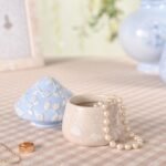 Disney: Alice in Wonderland Blue & Beige Ceramic Mushroom Trinket Box - Image 5