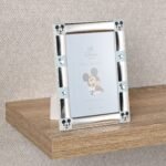 Disney: Mickey Mouse Border 4" x 6" Silver Plated Photo Frame With White Wooden Back - Image 2