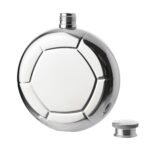 Harvey Makin Classic 5oz Stainless Steel Football Mirror Polished Hip Flask - Image 2
