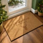 Personalised Stag Motif Rectangle Coir Indoor Doormat - Image 3