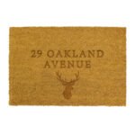 Personalised Stag Motif Rectangle Coir Indoor Doormat - Image 4