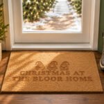 Personalised Christmas Gonks Rectangle Coir Indoor Doormat - Image 2