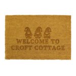 Personalised Christmas Gonks Rectangle Coir Indoor Doormat - Image 4
