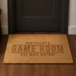 Personalised Bold Text Design Rectangle Coir Indoor Doormat - Image 3