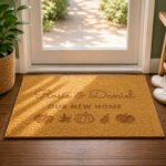 Personalised Pumpkin Design Rectangle Coir Indoor Doormat - Image 2