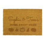 Personalised Pumpkin Design Rectangle Coir Indoor Doormat - Image 4