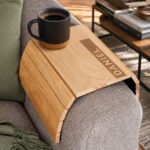Personalised Name Strip Design Wooden Sofa Tray - Image 2