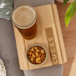 Personalised Name Strip Design Wooden Sofa Tray - Image 3