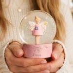 Personalised Name Only Bow Motif Glitter Snow Globe - Image 2