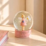 Personalised Name Only Bow Motif Glitter Snow Globe - Image 3