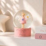 Personalised Name Only Bow Motif Glitter Snow Globe - Image 4